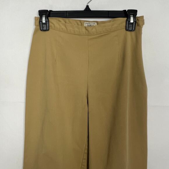Vintage L.L. Womens Khaki Pants 4 Cotton Business Casual Career Preppy Academia - Picture 3 of 11